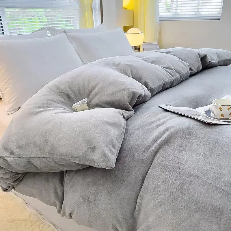 Maliben | Verdict Flannel Fleece Duvet Cover - Cozycover