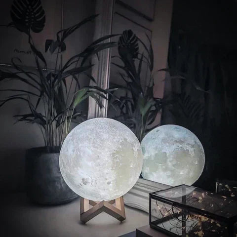 Maliben | Magical Moon Lamp - With Wireless Touch Control And Wooden Stand
