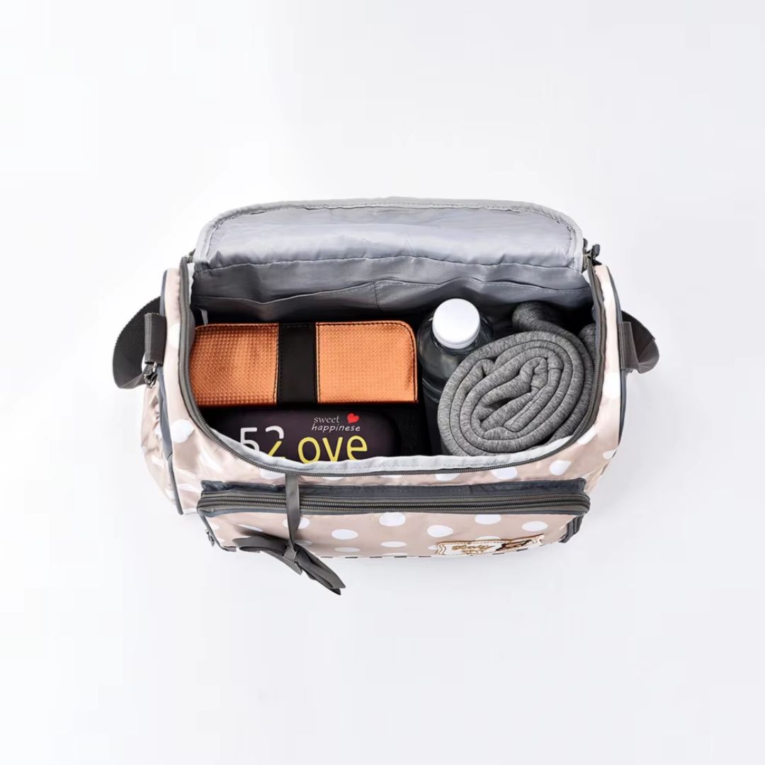 Maliben | Baby Changing Bag Blue With Changing Mat And Bottle Holder