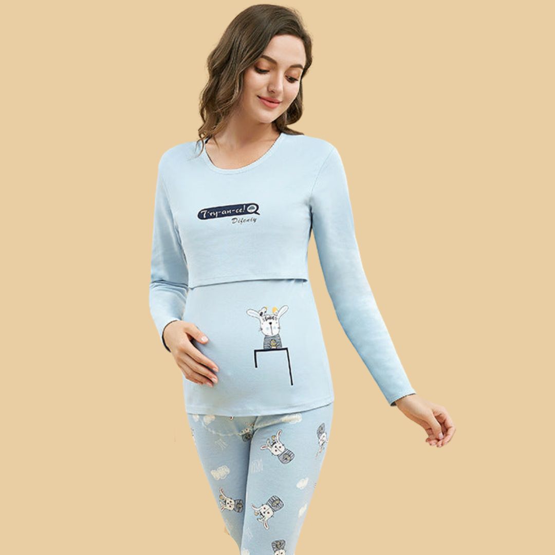 Maliben | Mama's ComFort | Feel Beautiful And Caring - Soft Maternity Dress for Home