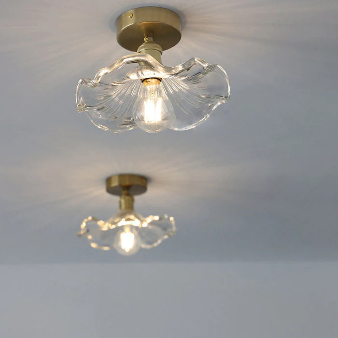 Maliben | Glass Hibiscus Ceiling Lamp