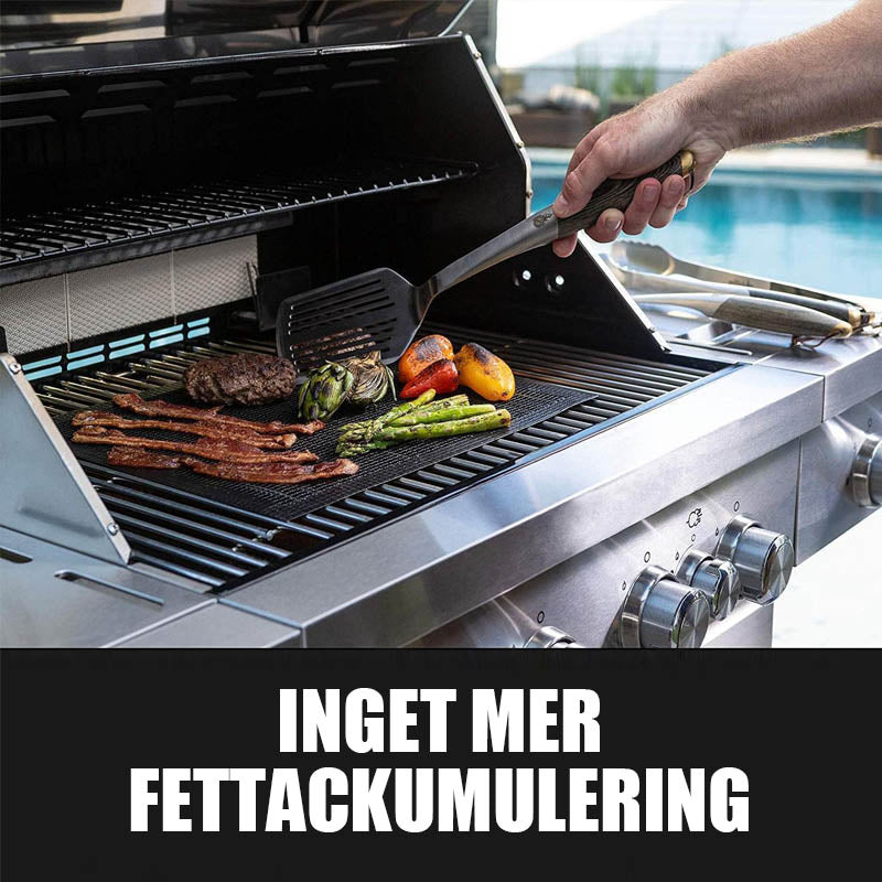 Maliben | Grillfine Bbq Grill Net / Grill Mat | Non-Stick & Reusable | Heat Resistant Up To 370 °C | For Meat, Fish & Vegetables