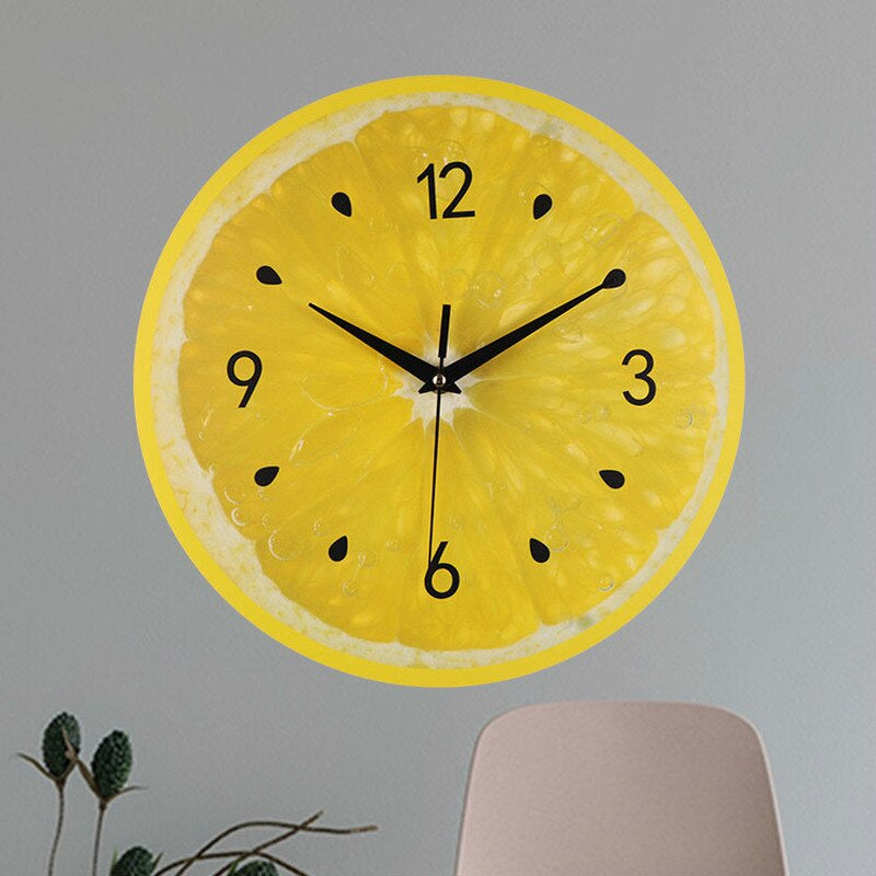 MAliben | Lemon Inspired Wall Clock For a Cheerful Kitchen