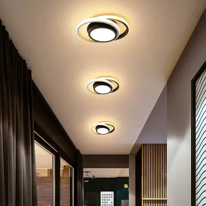 Maliben | Modern Led Ceiling Lamp With Double Ring Design - Twilight Rings