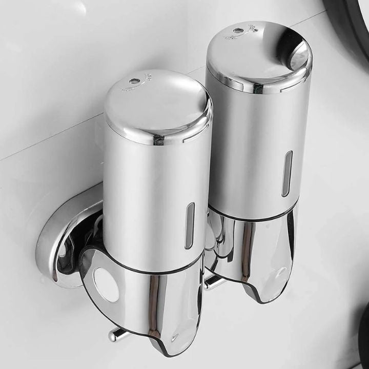 Maliben | Wall Mounted Soap Dispenser | Sudsstation Bathroom Organizer | Stainless Steel & Abs | 16.9 Fl Oz | Set Of 1–3