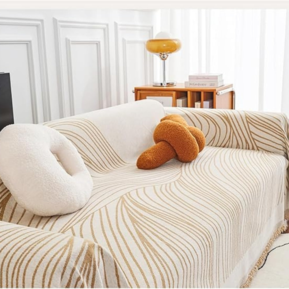 Maliben | Calista Wave Chenille Sofa Cover