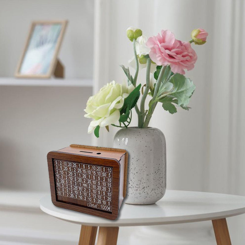 Maliben | Wooden Piggy Bank With Counter