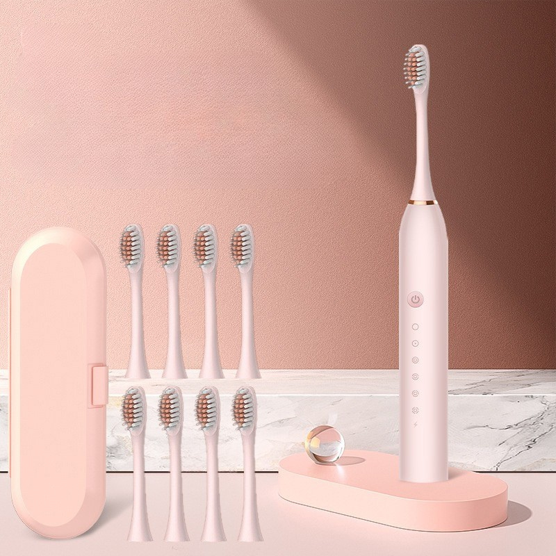 Maliben | Glowsmile Sonic Toothbrush – Rechargeable With 5 Modes And 8 Brush Heads