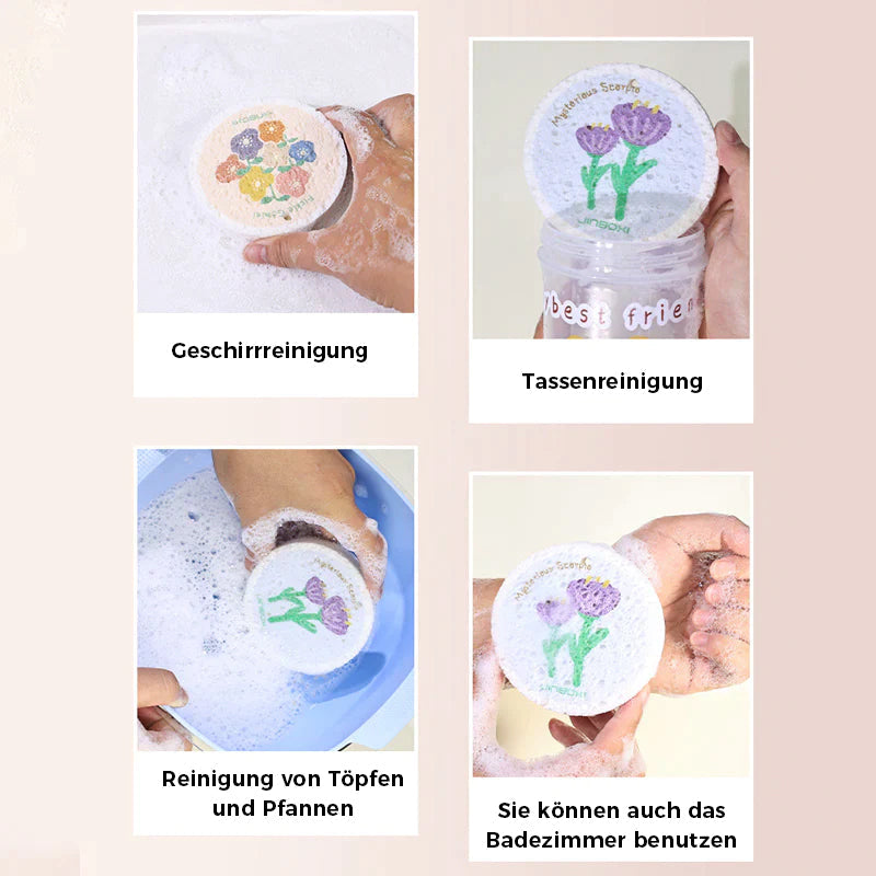 Maliben | Kitchen Flower Print Wood Pulp Cotton Cloth