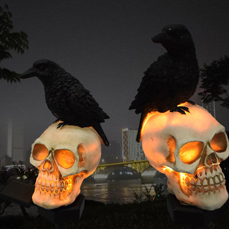 Maliben | Halloween Solar Skull Crow Decorative Lights