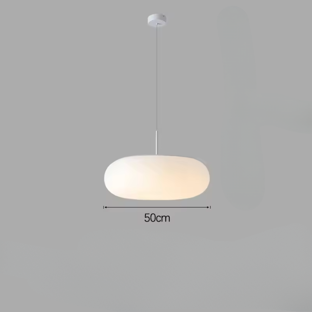 Maliben | Modern Cream Pendant Lamp In Simple Chandelier Style With Warm Led Lighting