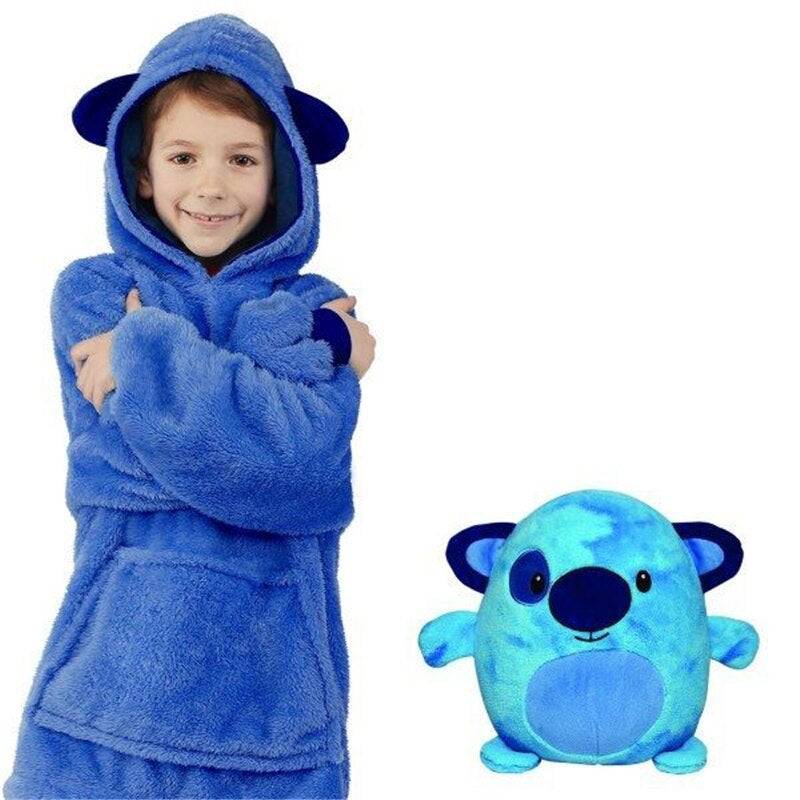 Maliben | Snugglepals | Cozy ComFort - 2-In-1 Kids Animal Hoodie Cushion Toy for Winter