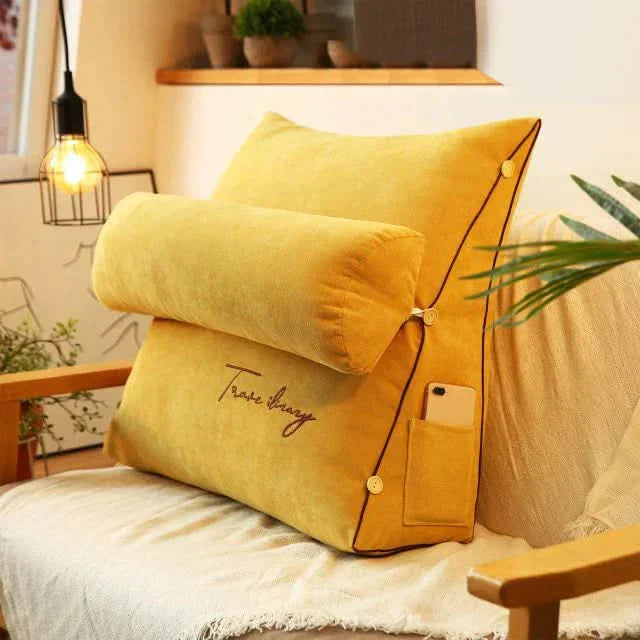 Maliben | Wedge Back Support Pillow With Neck Roll