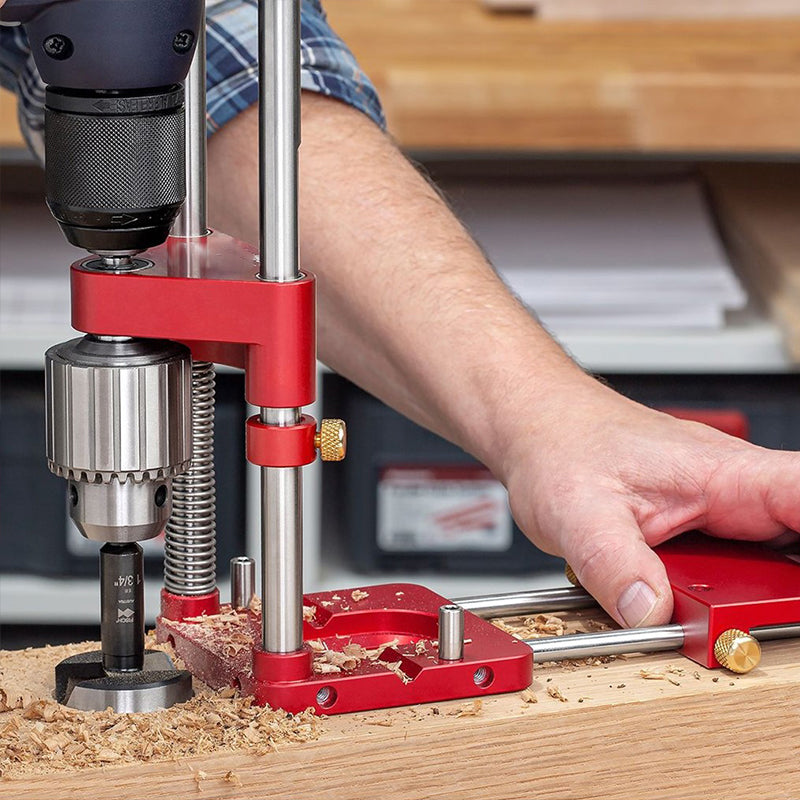 Maliben | Werklinq Precision Drilling Guide For Wood | Exact Positioning & Marking | Sturdy Construction From Alloyed Steel