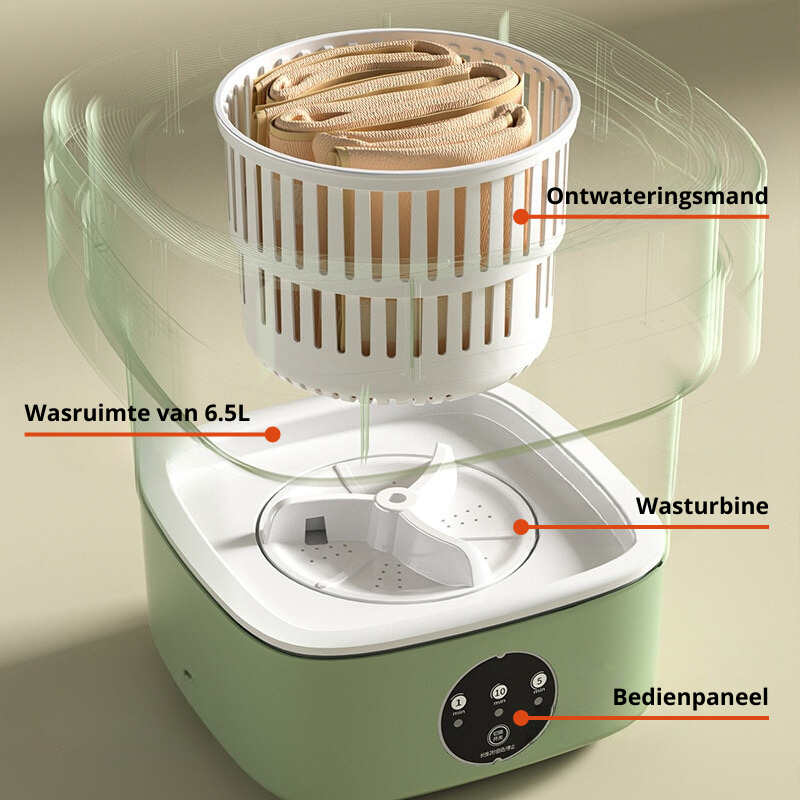Maliben | Foldawash | The Convenient Foldable Mini Washing Machine With Dryer