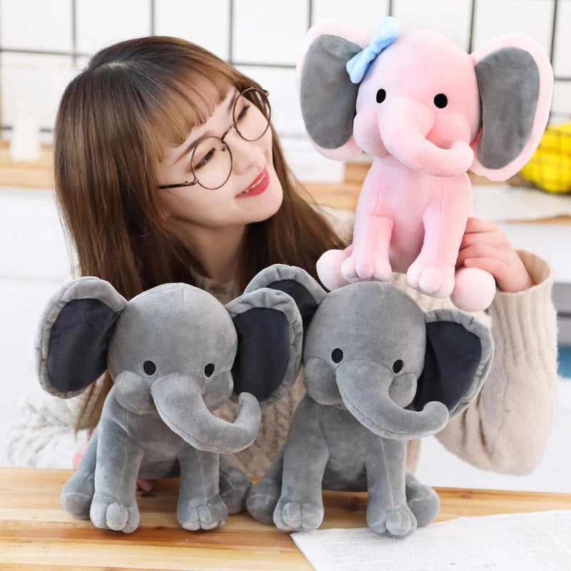 Maliben | Cute Plush Grey Elephant Pillow Dolls For Baby