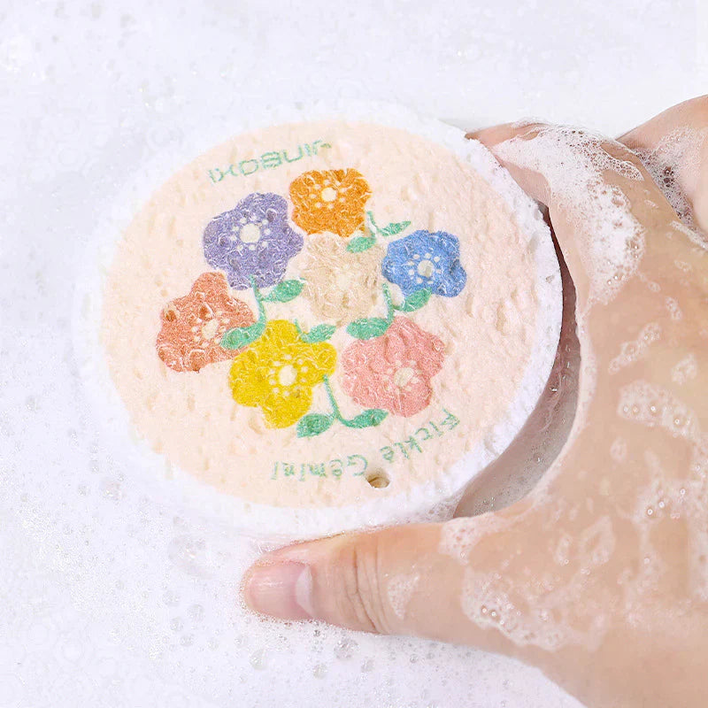 Maliben | Kitchen Flower Print Wood Pulp Cotton Cloth