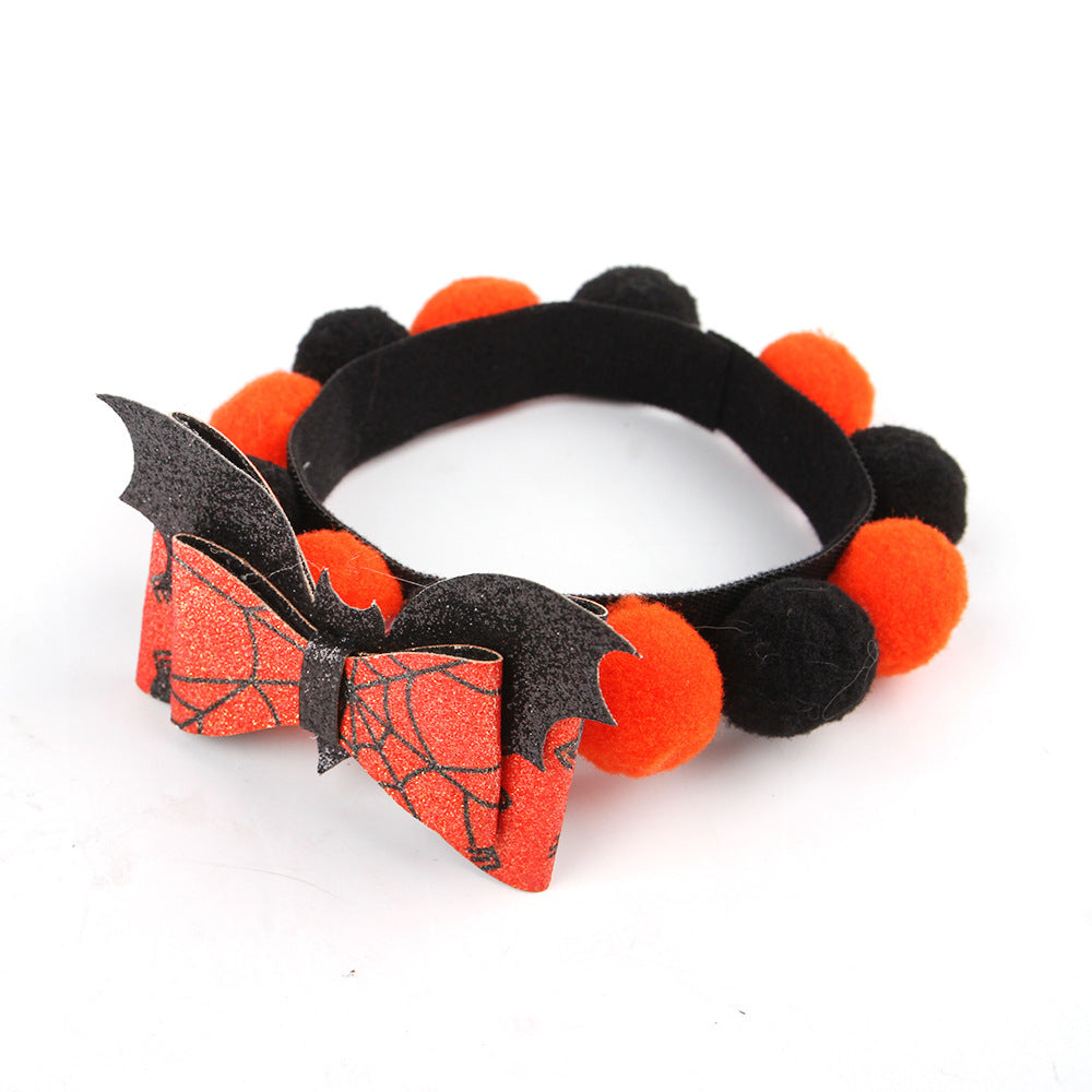 Maliben | Halloween Pet Collar – Adjustable Dog and Cat Neck with Pumpkin and Skull Designs