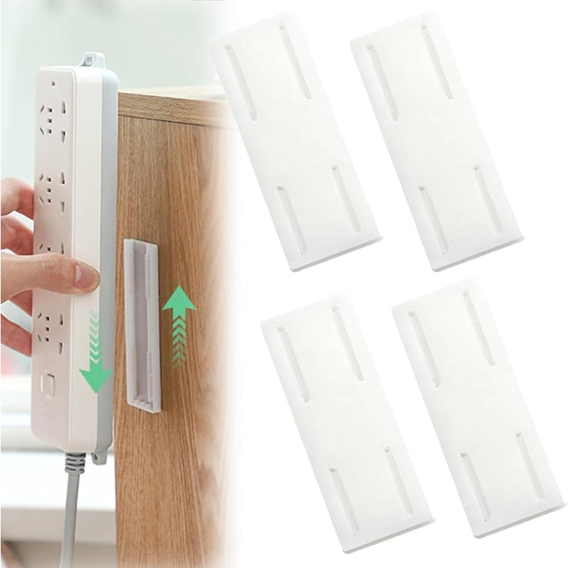 Maliben | Adhesive Power Strip Mounts | No-Drill Wall & Desk Organizer With Slide Rail