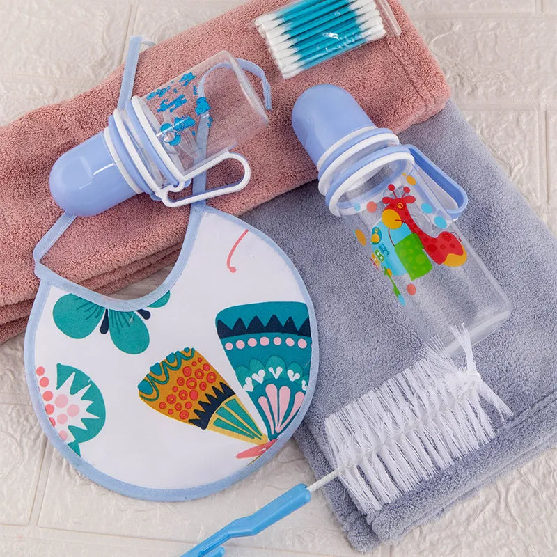 Maliben | Baby Care Set With Bottles, Bibs & Cleaning Brush