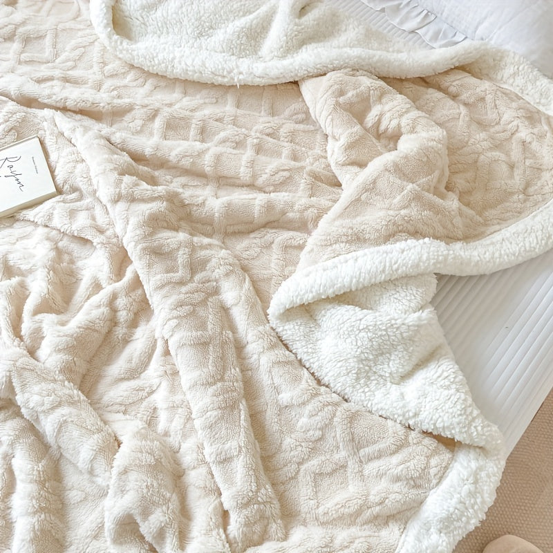 Maliben | Stylish Reversible Fleece Blanket For Ultimate Comfort And Warmth