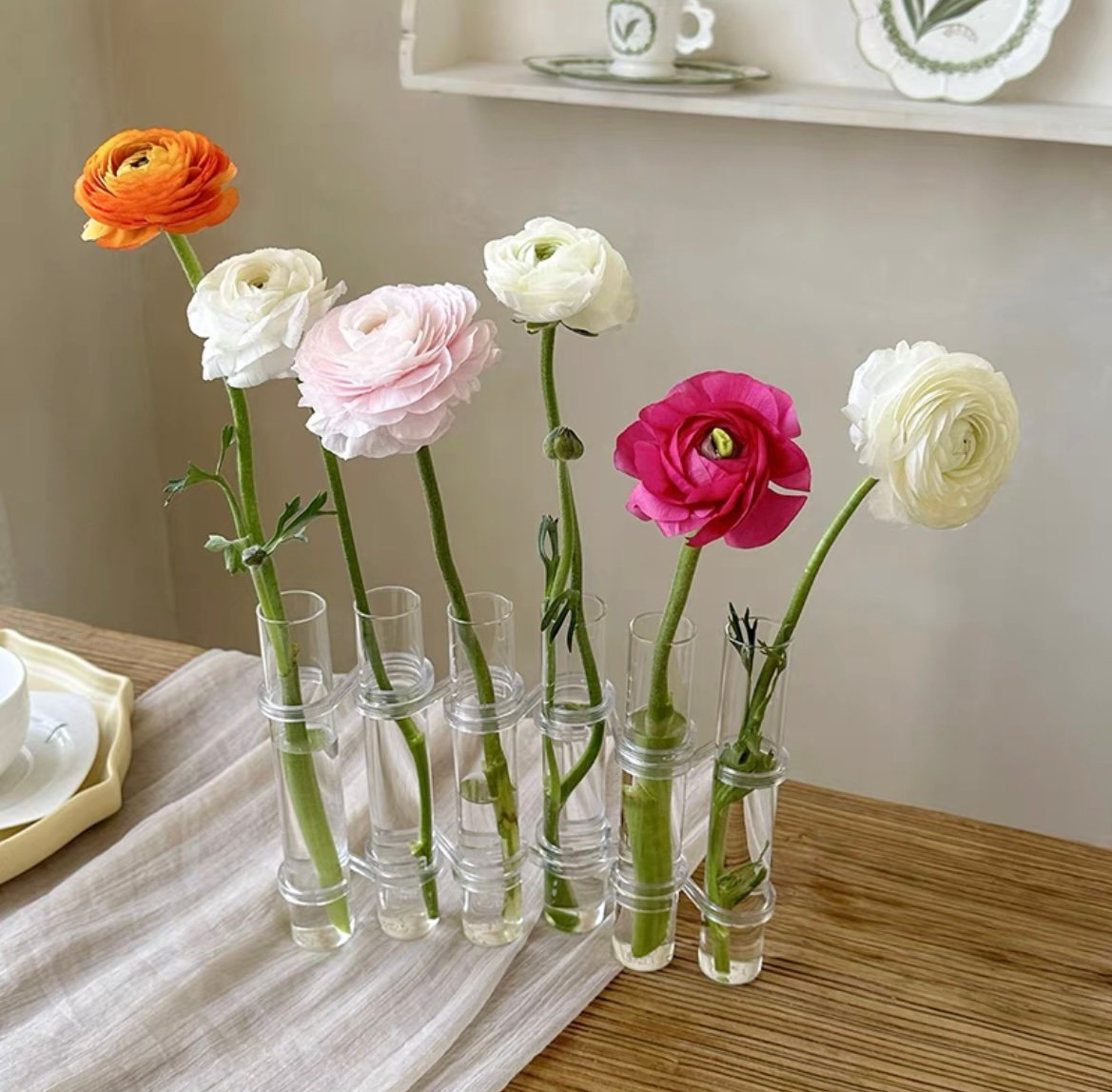 Maliben | Flexible Flower Vases With Hinges | Modern Glass Tube Vase
