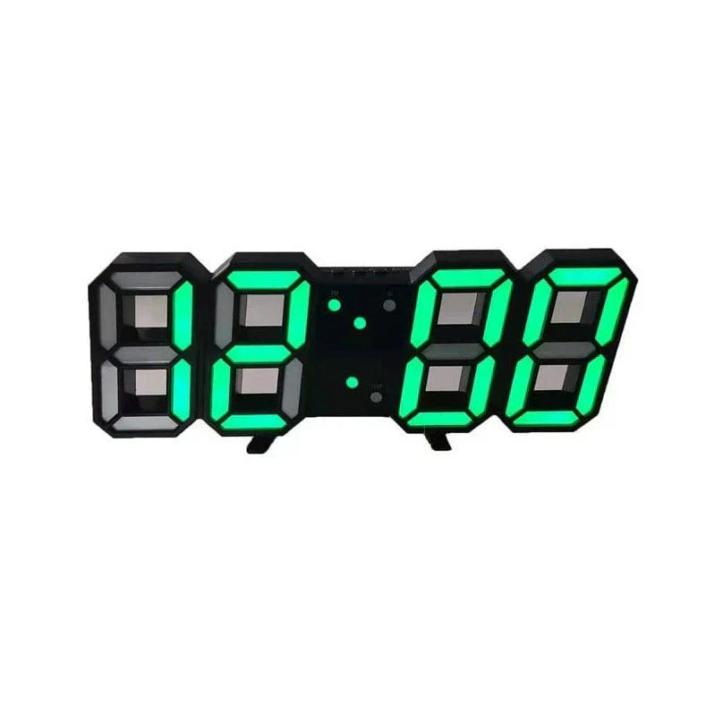Maliben | Timeglow 3d Led Wall Clock – Digital Clock With Adjustable Lighting