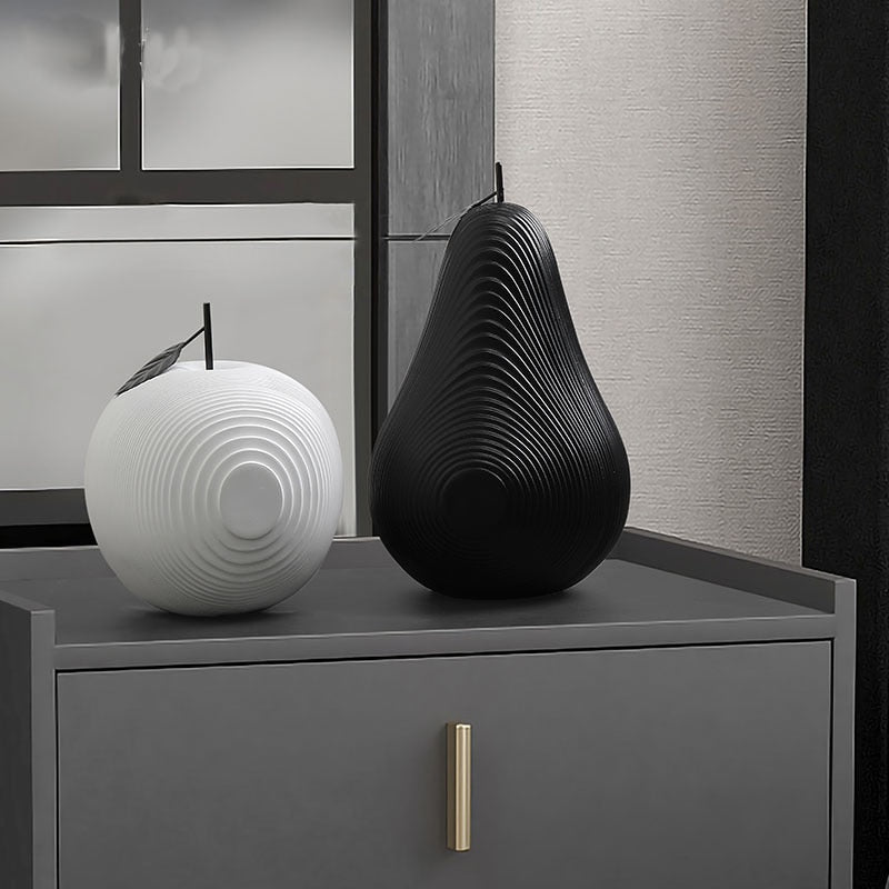Maliben | Texture Fruit Apple & Pear Sculpture