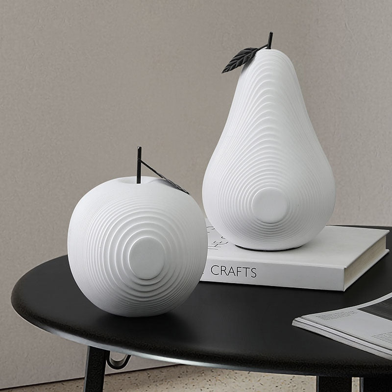 Maliben | Texture Fruit Apple & Pear Sculpture