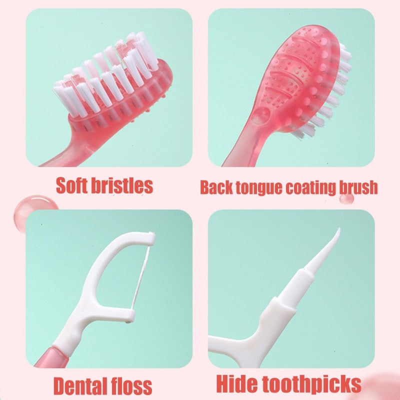 Maliben | 5-In-1 Portable Travel Toothbrush