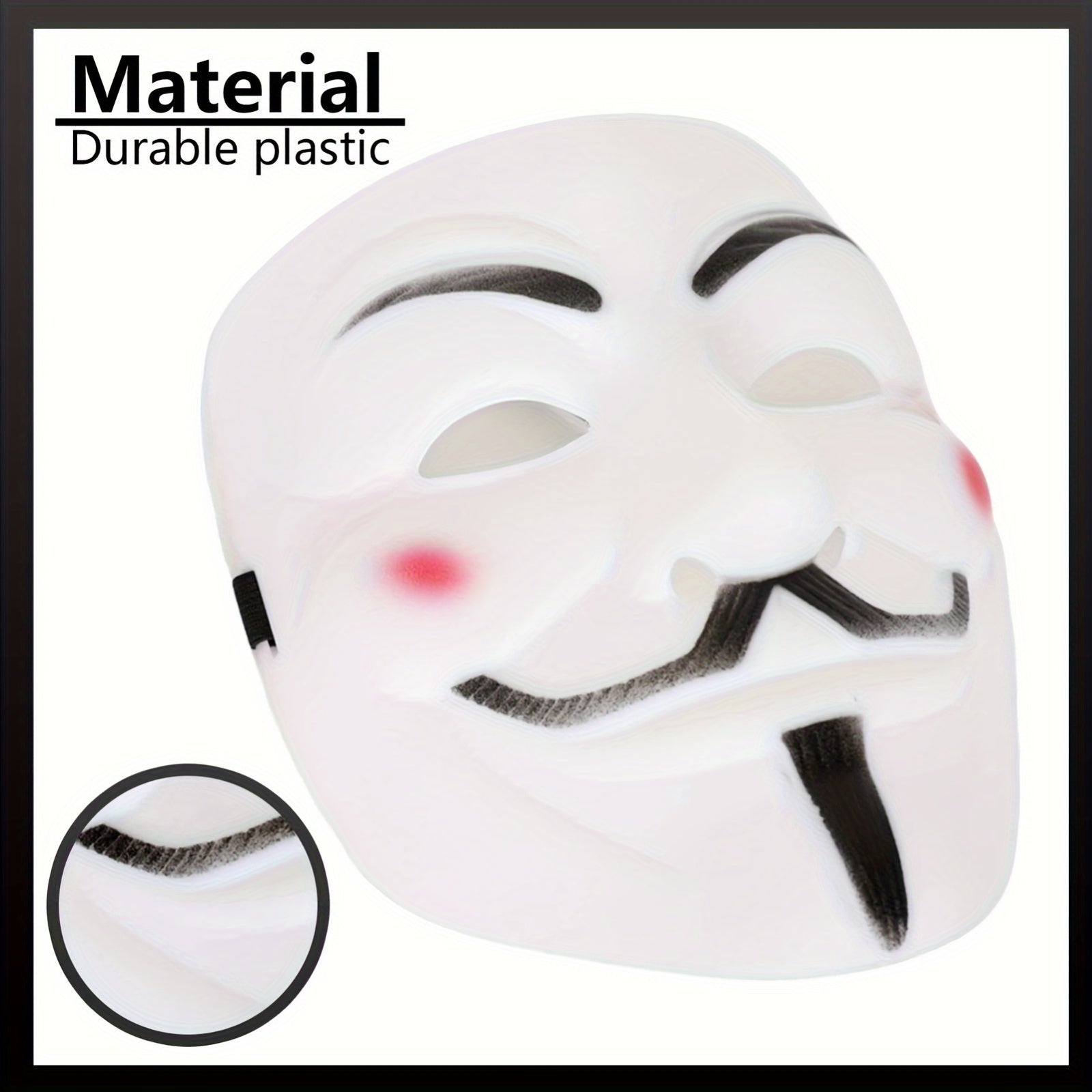 Maliben Anonymous Halloween Mask — Full-Face Cosplay Mask