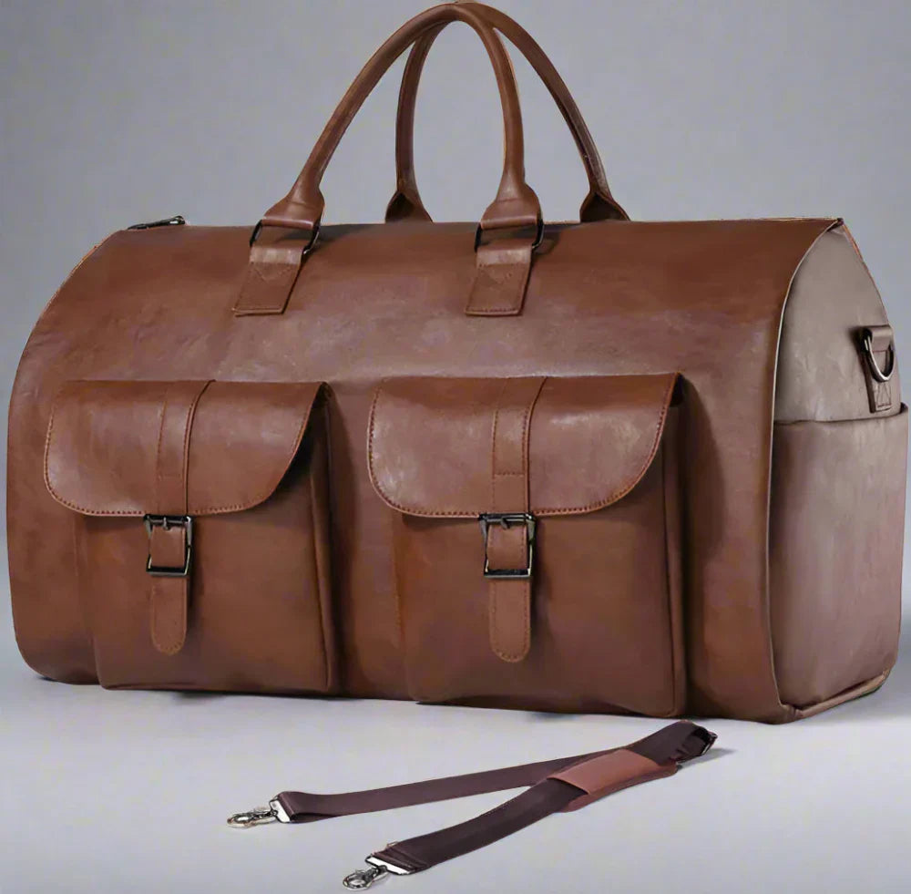 Maliben | Travel Duffel Bag Leather Carry On Luggage