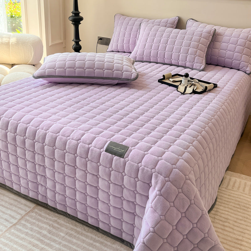 Maliben | Modern Soft Throw Blanket with Square Texture – Stylish Fluffy Bed & Sofa Cover