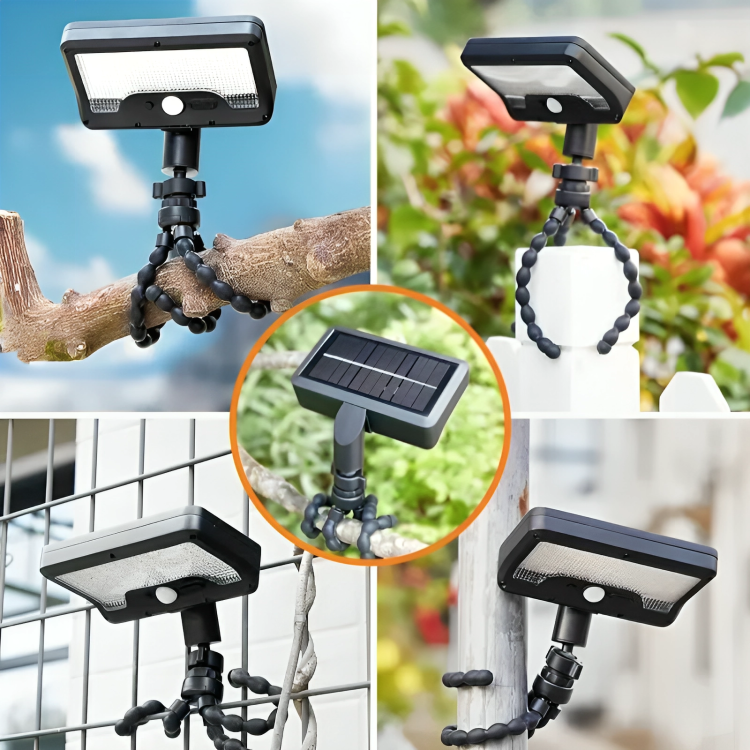 Maliben | Flexible Tripod Solar Powered Motion Sensor Outdoor Light