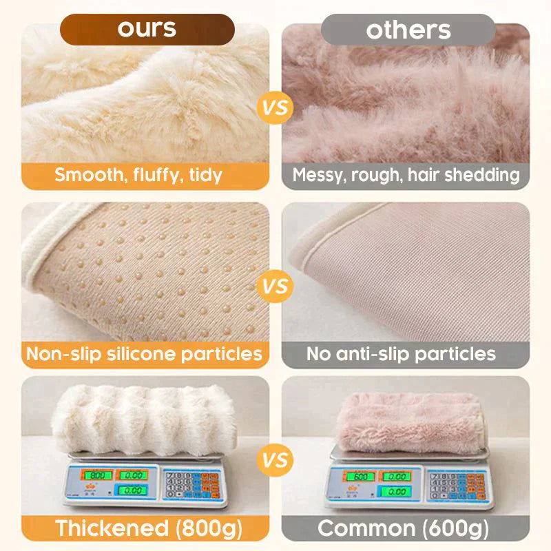 Maliben | Thick Rabbit Plush Sofa Cover