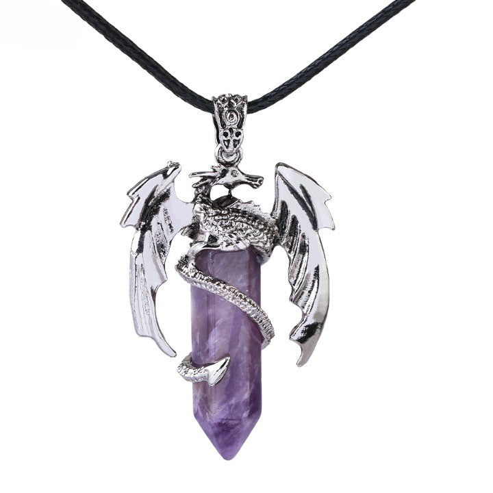 Maliben | Bohemian Style Natural Mystic Gemstone Dragon Necklace