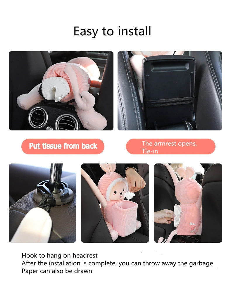 Maliben | Cute Cartoon Animals Car Tissue Box