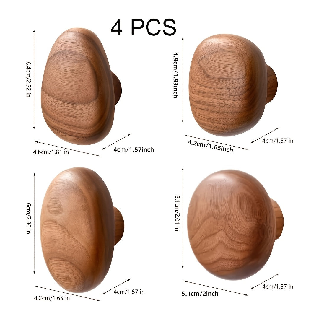 Maliben | Woodcraft Wooden Wall Hooks Set – HAndmade Design Of Walnut and Beech Wood