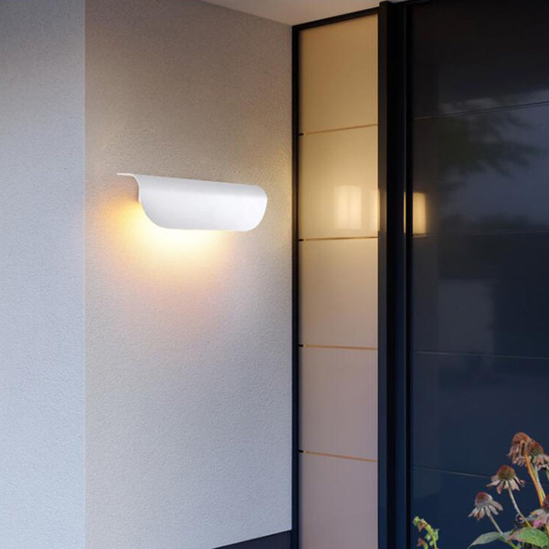 Maliben | Modern Waterproof Curved Outdoor Wall Lamp
