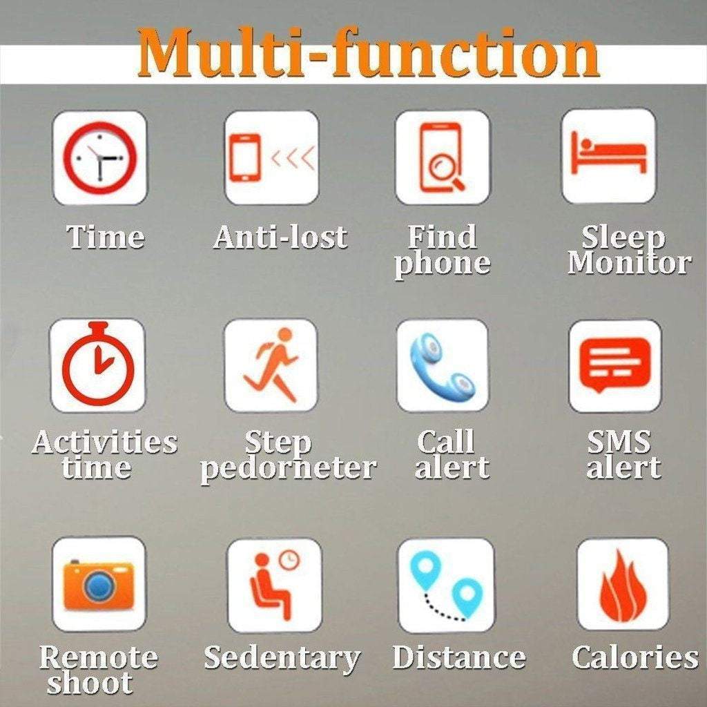 Maliben | Fitness Tracker Smart Bracelet Id115 Bluetooth Self-Timer Smart Watch Tracker