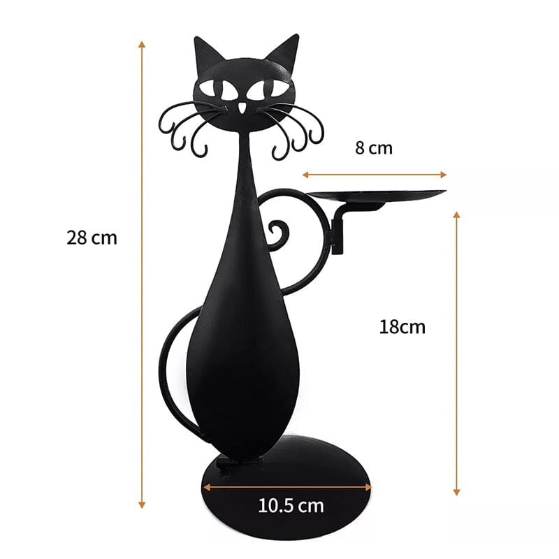 Maliben | Black Cat Candle Holder