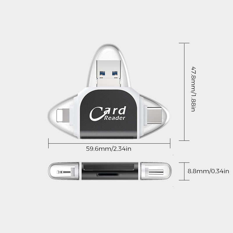 Maliben | 4-In-1 Universal Sd Tf Card Reader With Multiple Connections