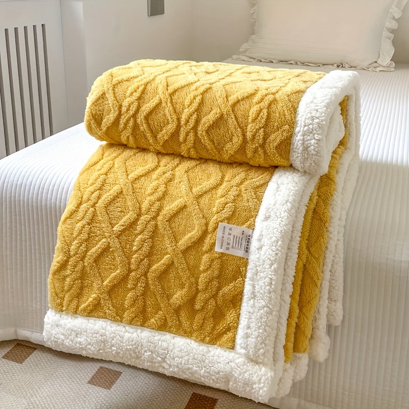 Maliben | Stylish Reversible Fleece Blanket For Ultimate Comfort And Warmth