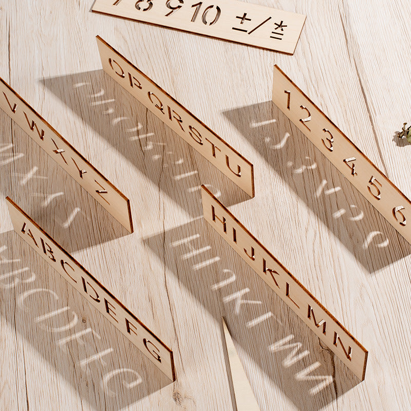 Maliben | Wooden Letters And Numbers Templates For Learning To Write