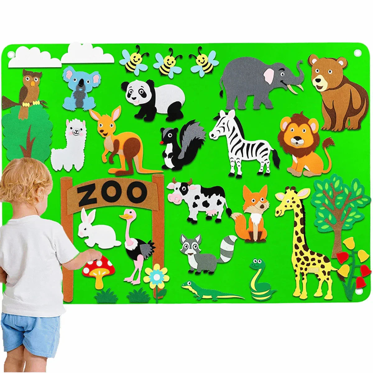 Maliben | Animal Felt Board - Endless Educational Play Fun