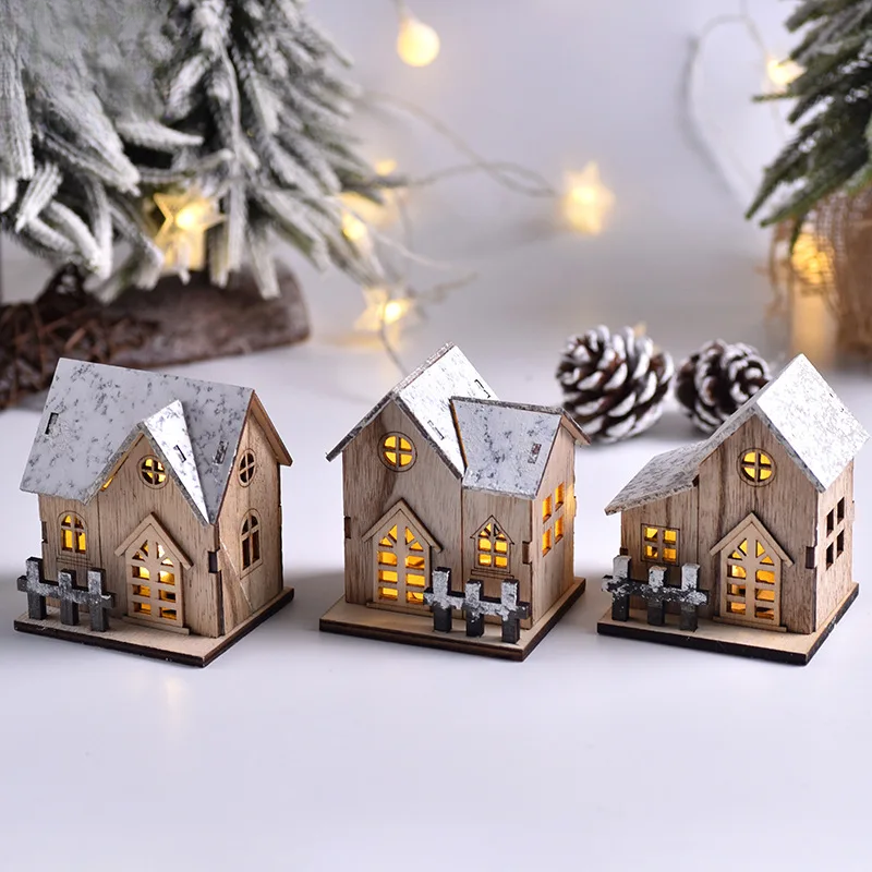 MAliben | Frostglitter Christmas Lanterns - Enchanting House-Shaped Christmas Decoration For a Magical Atmosphere