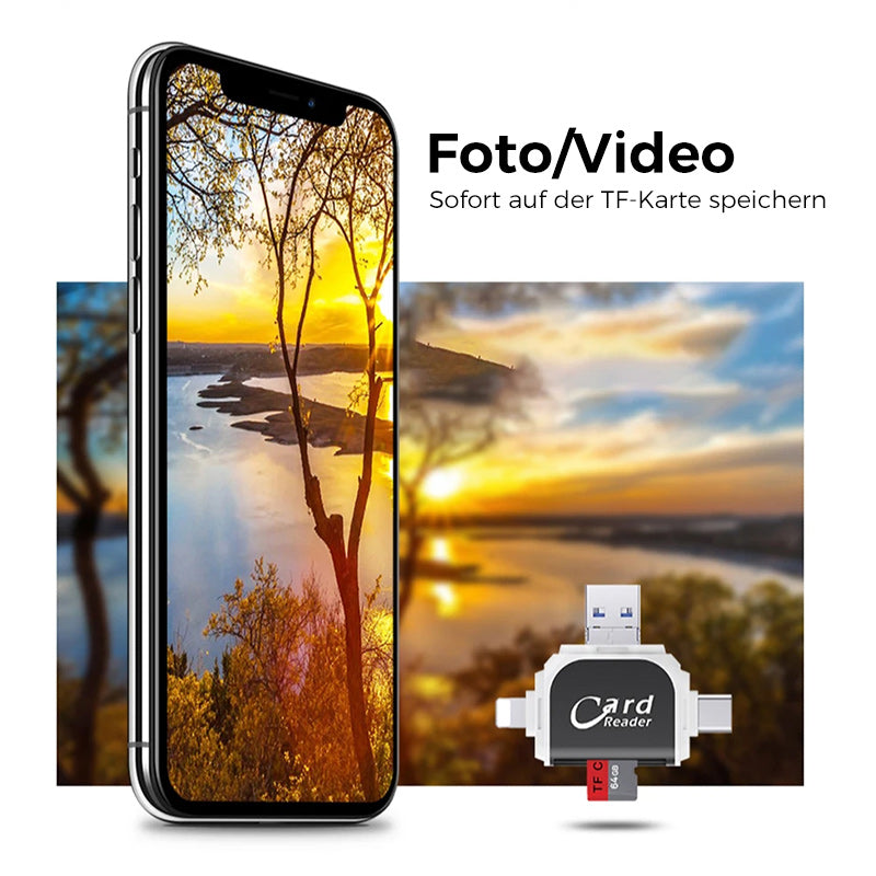 Maliben | 4-In-1 Universal Sd Tf Card Reader With Multiple Connections