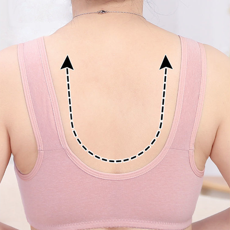 Maliben | Comfortable Bra With Button Placket In Front