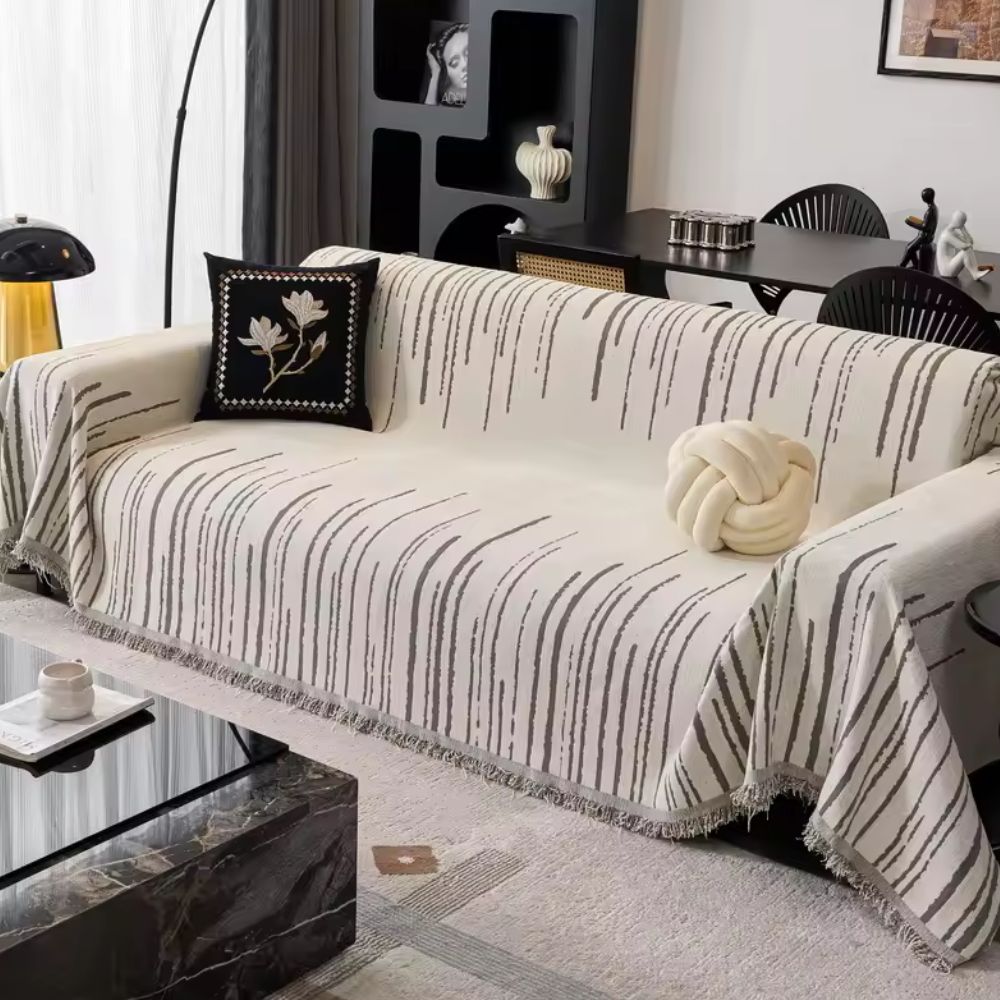 Maliben | Velour Cascade Sofa Cover