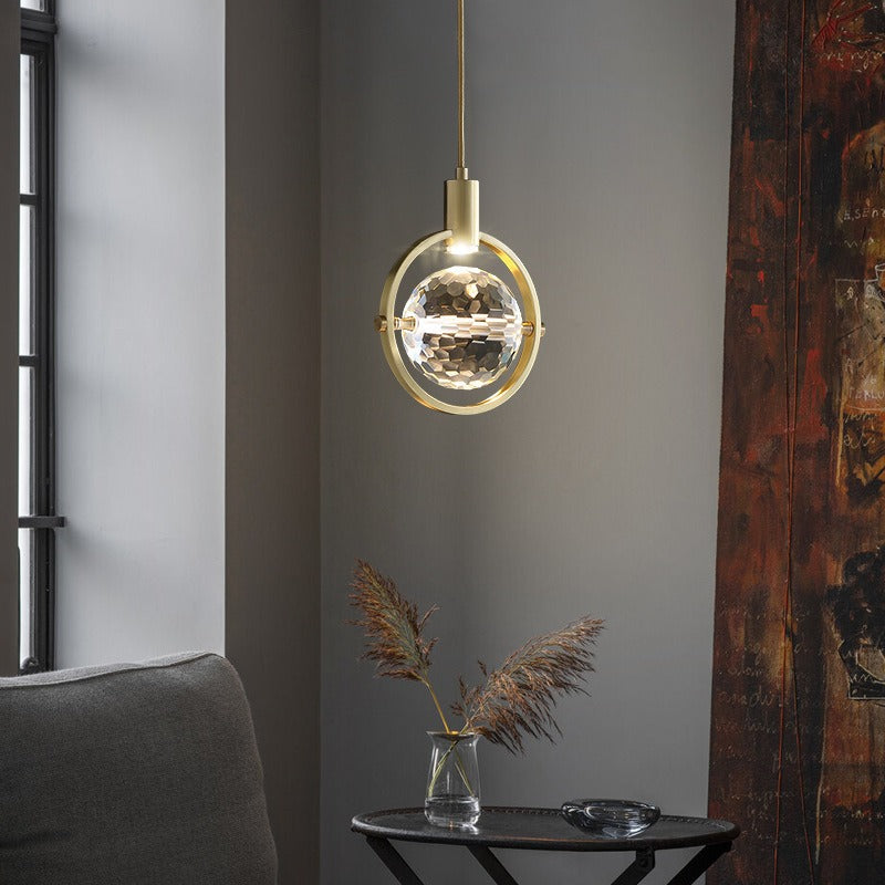 Maliben | Crystalchic Pendant Light - Ring-Shaped Led Ceiling Lamp With Sparkling Crystals